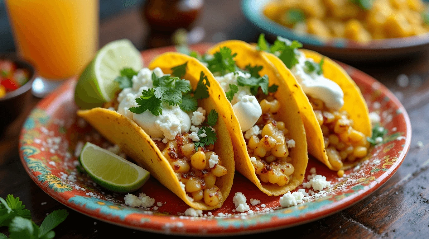 tacos de elote con crema– Delicious Mexican Street Food