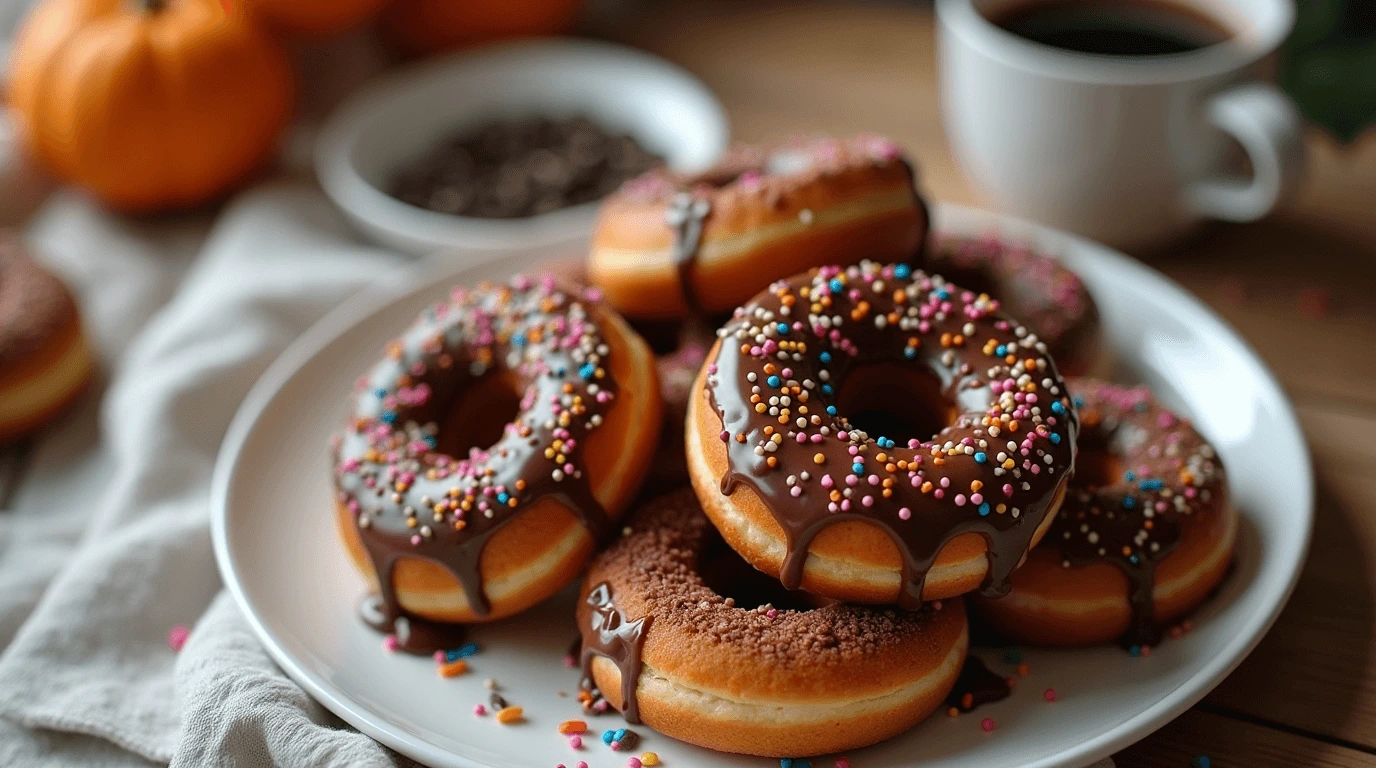 chocolate sprinkled doughnut