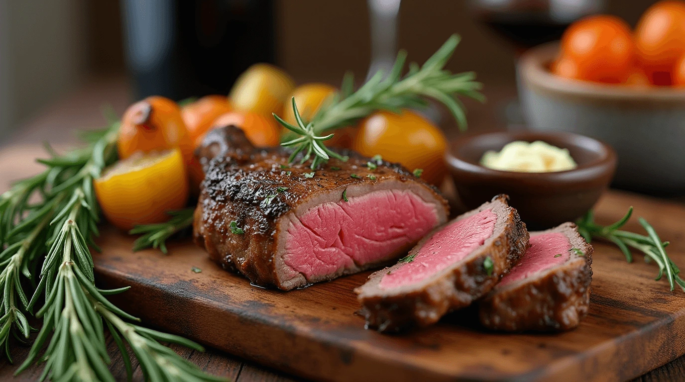 Perfectly Cooked Oyster Steak with Herbs and Butter