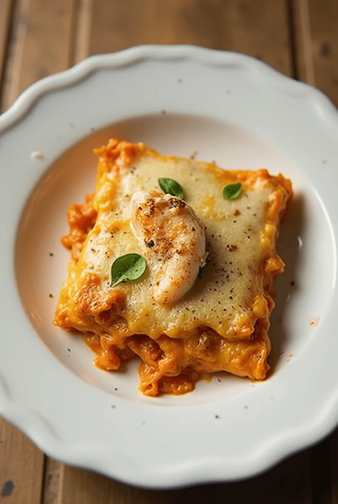 Indulge in the creamy, cheesy goodness of seafood lasagna packed with shrimp, scallops, and crab. A perfect, flavorful comfort food for any occasion
