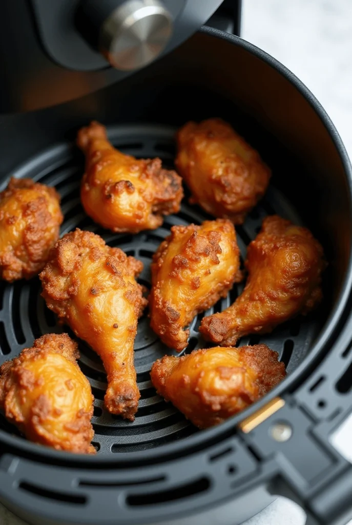 Chicken (1.5 lbs): Go for wings, drumsticks, or thighs—bone-in works best for that juicy bite. Skin-on keeps it extra crispy!All-Purpose Flour (½ cup): This coats the chicken for that golden crunch. Swap it with cornstarch if you want it lighter.Paprika (1 tsp): Adds a smoky kick and a pop of color. Trust me, it’s a game-changer.Garlic Powder (1 tsp): Brings big flavor without the fuss. You’ll taste it in every bite.Salt (1 tsp): Seasons everything just right. Adjust to your liking!Black Pepper (½ tsp): Gives a little zing to balance the richness.Cooking Spray: A quick spritz keeps it low-fat fried chicken without losing crispiness. Olive oil spray is my go-to.